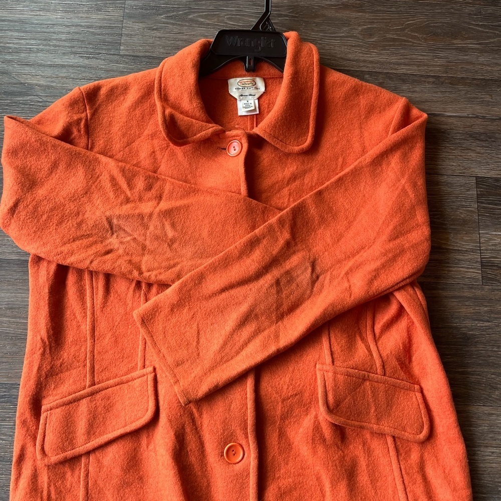 Vintage Talbots Wool & Alpha Orange Women's Pea Coat - Picture 9 of 11